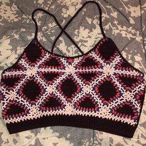 Crocheted crop top